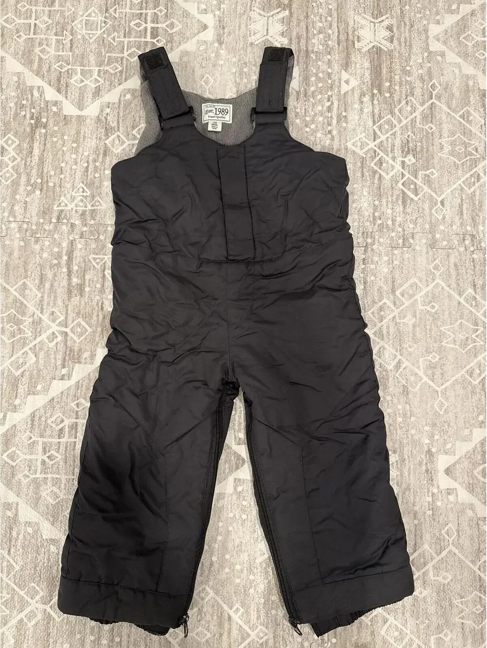 The Children's Place Black Insulated Snow Bib Overalls Size 24 Months